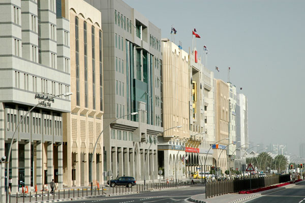 Bank Street - Grand Hamad Street in Doha is lined with banks