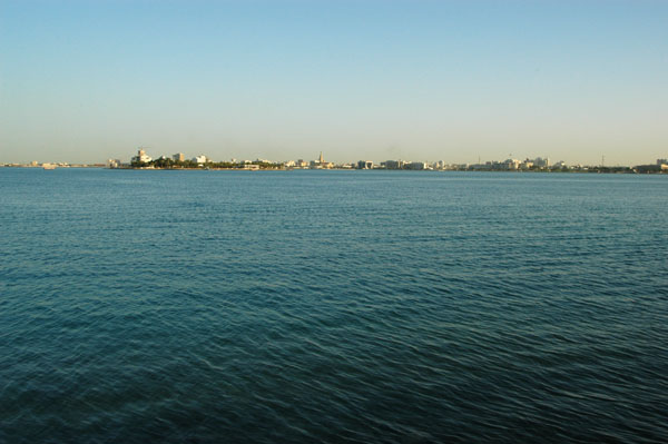 Looking across to the southern shore of Doha Bay from the Corniche