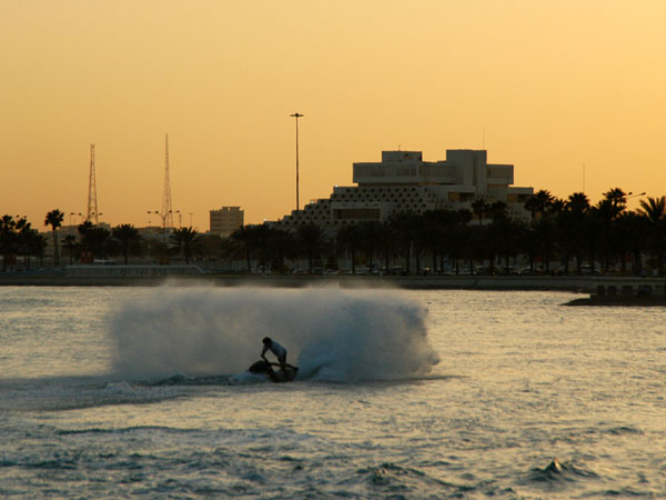 Jetski, Doha Bay with the General Post Office