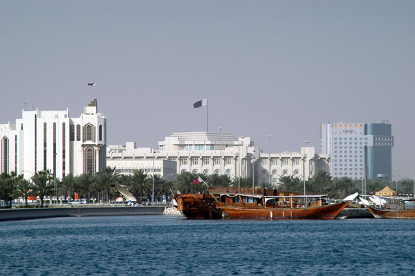 Government district, Doha, with a dhow