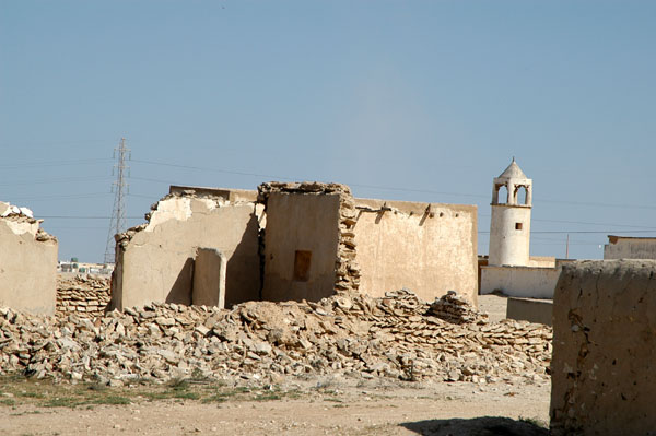 Crumbling abandoned old house outside Al Khor
