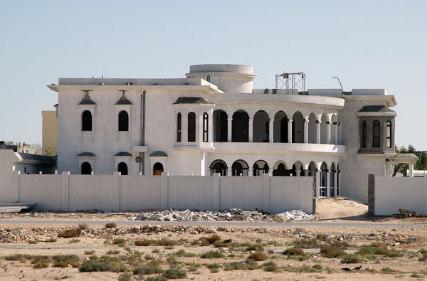 A new villa nearing completion, Al Khor