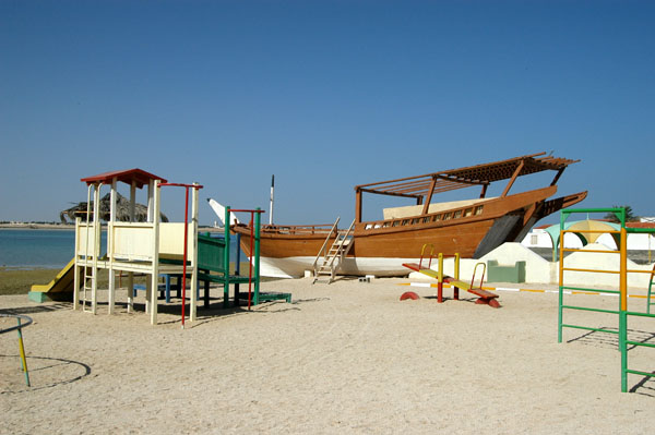 Children's playground complete with full size dhow, Al Khor