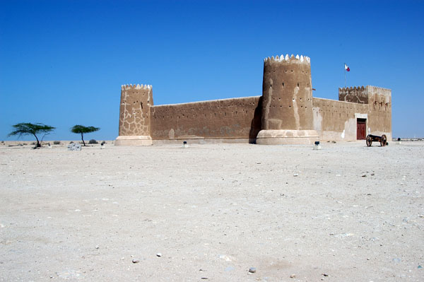 Al Zubara Fort has 3 round and 1 square tower