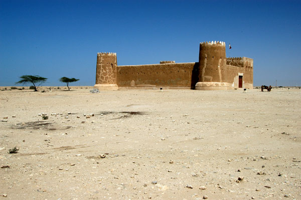 Al Zubara Fort stands alone in the desert