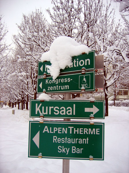 Snow coverd sign