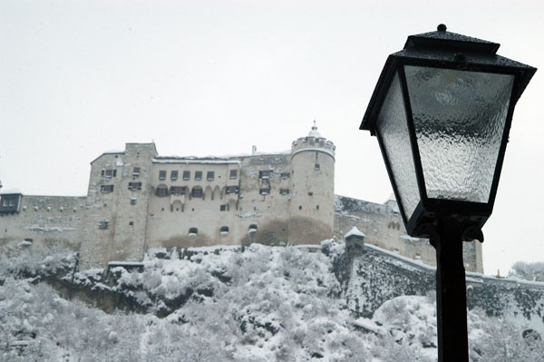 Street light at Salzburg Castle