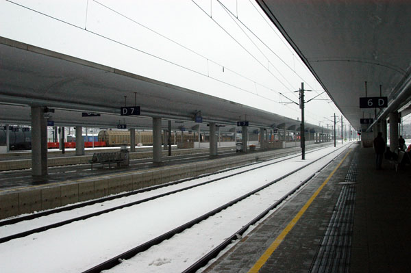 Winter, Linz Hauptbahnhof
