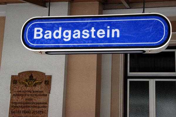 Arriving at Badgastein railway station