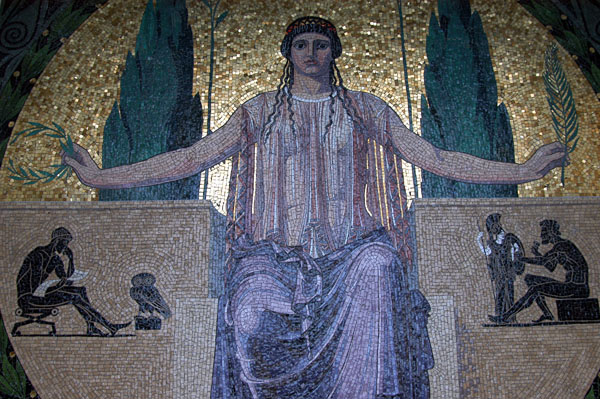 Friedensengel mosaic main panel 2, Athena