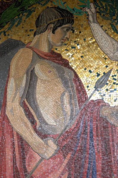 Friedensengel mosaic detail - victorious warrior