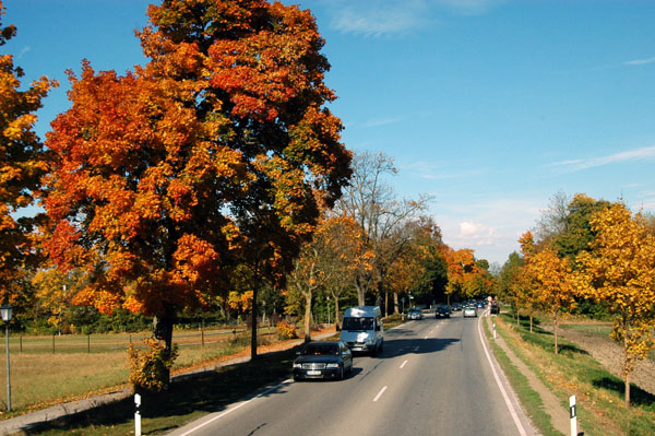 Country road northeast of Munich in October