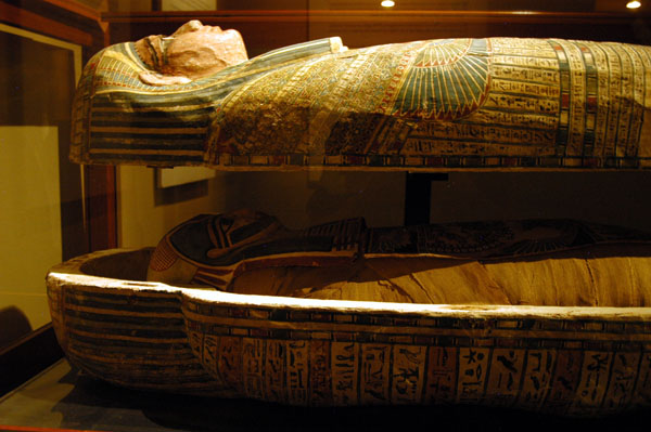 Mummy in the small Egyptian Gallery of the Canterbury Museum