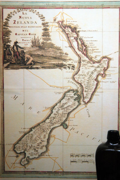 Italian map of New Zealand from the observations of Captain Cook, 1797