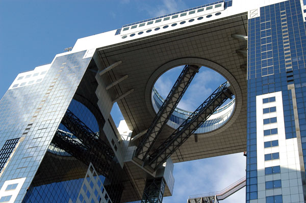 Interesting arrangement of escalators to the Floating Garden Observatory