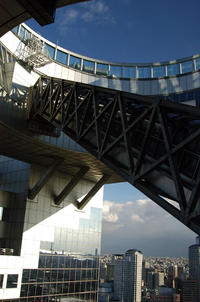 Base of the final escalator to the top