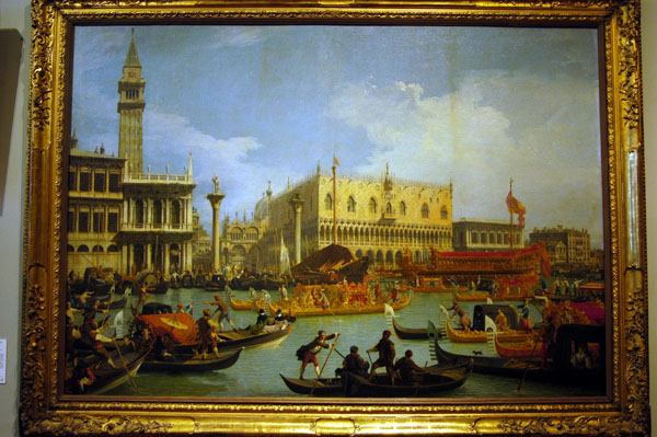 Canaletto (Giovanni Antonio Canal 1697-1768) Bucentaur's Return to the Pier by the Palazzo Ducale 1728-29