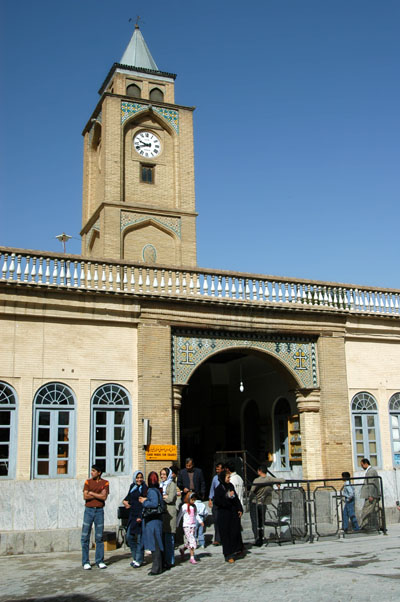 Clock tower and entrance to Vank Cathedral