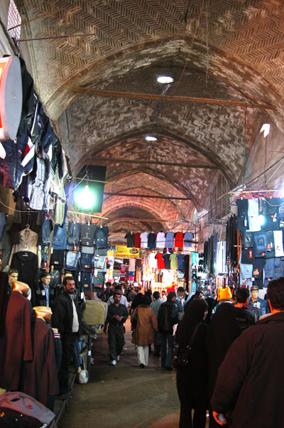 Near the Jameh Mosque end of the bazaar