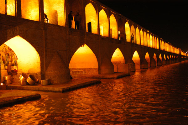 The bridge also acts as a dam