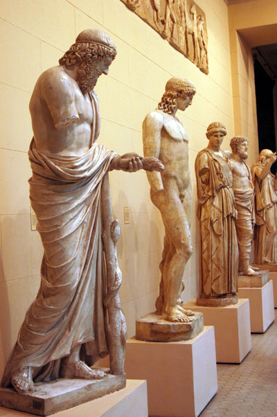 The Greek Courtyard, filled mostly with plaster casts of works from other museums