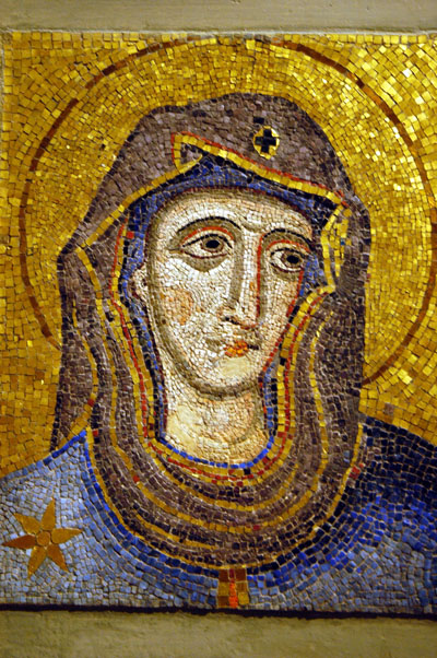 Mosaic Head of the Virgin, Rome, 13th C.