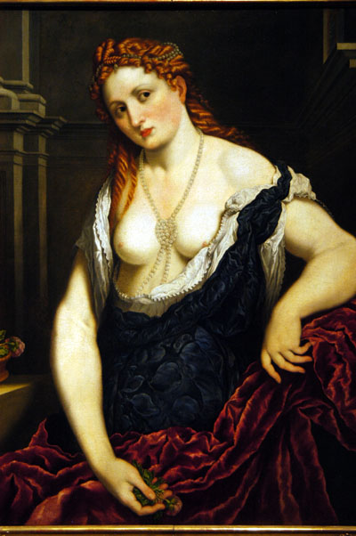 Paris Bordone (1500-1571) A Lady with a Rose