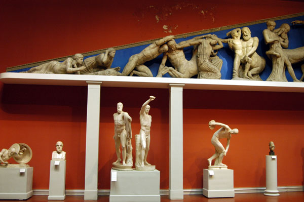 Plaster casts of most of the well known sculptures from Ancient Greece
