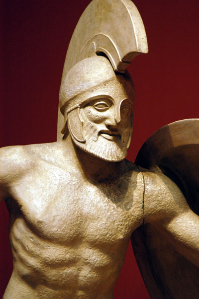 Warrior from the east pediment of the Temple of Athena Aphaia at Aegina (Glyptotek Munich)