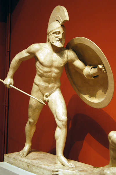 Warrior from the east pediment of the Temple of Athena Aphaia at Aegina (Glyptotek Munich)