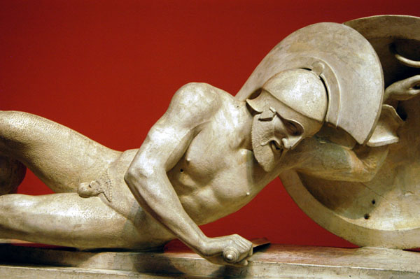 Fallen warrior from the east pediment of the Temple of Athena Aphaia at Aegina (Glyptotek Munich)