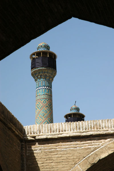 Minarets seen through the main entrance