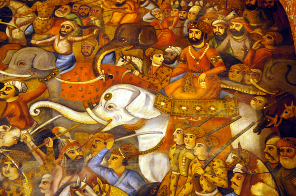 Mural 3: Mohammed Goorkani (Sultan Mahmud) suffered defeat in 1740 near Delhi