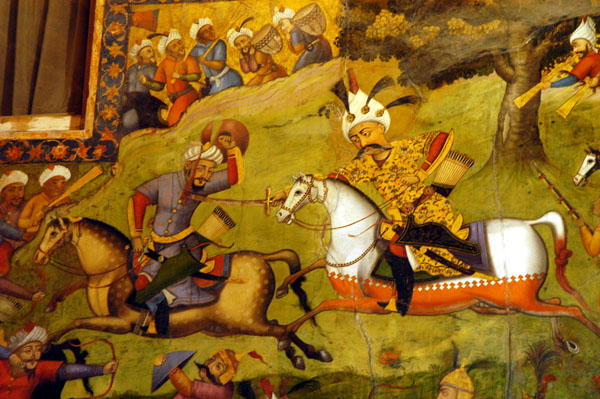 Mural 6: Battle between Shah Ismail I and King Shaybak Khan of Uzbekistan in 1510 in Khorasan