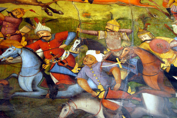 Mural 6: The 1510 battle against the Uzbeks was a Persian victory