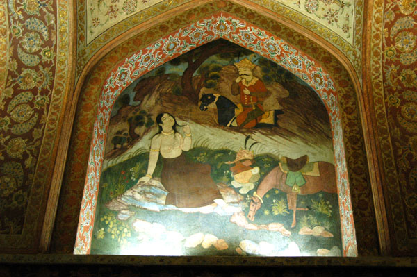 South Antechamber - risque painting of man watching a topless woman