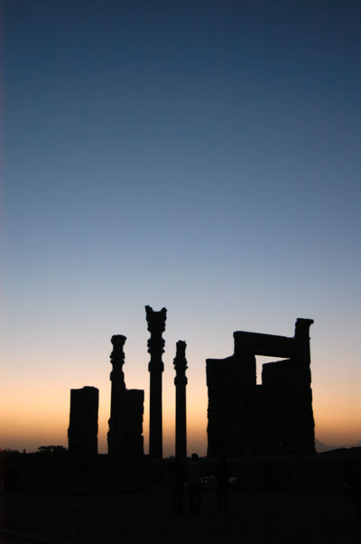 Gate of All Lands (Xerxes' Gate) at dusk