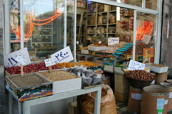 Shop with sweets, Tehran Bazaar