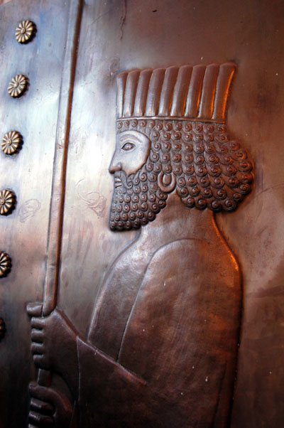 Door similar to the Achaemenid reliefs at Persepolis
