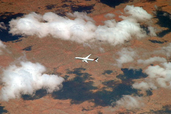 Emirates Boeing 777 over Somalia enroute to Johannesburg