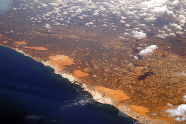 Somali coast a short distance south of Mogadishu