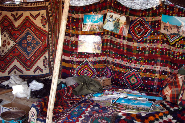 Inside an Iranian nomad tent