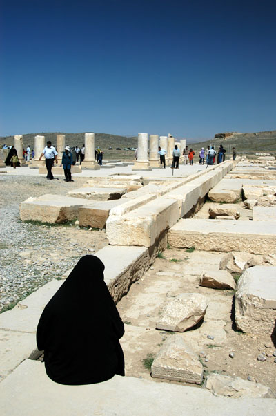 Iranian women resting at Pasargadae