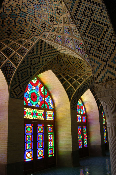 Winter prayer hall, Nasir-ol-Molk Mosque, Shiraz, Iran