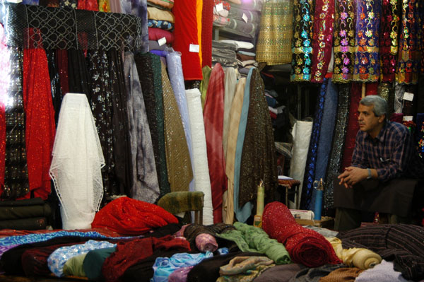 Textile shop, Bazar-e Vakil, Shiraz