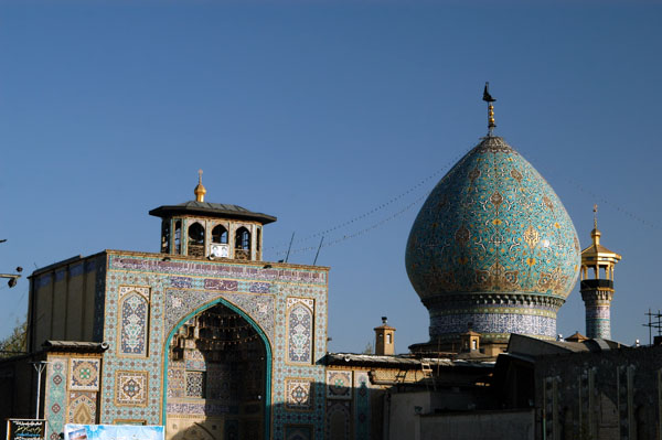 Mausoleum of Shah-e Cheragh from Ahmadi Square, Shiraz