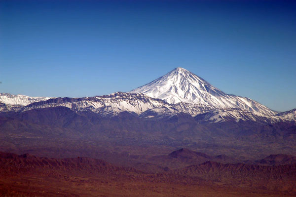 Mount Damavand, Iran (5670m/18602ft) 60 km NE of Tehran