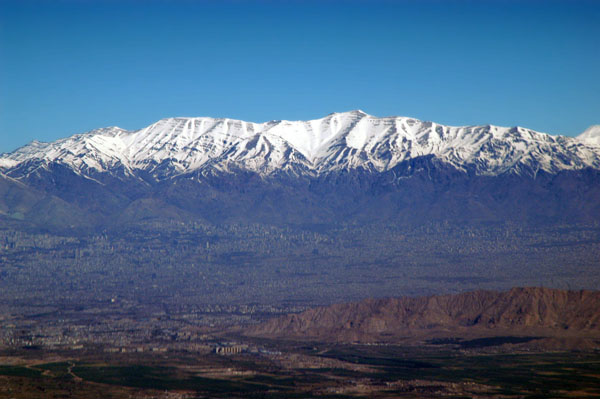 Tehran, at the foot of the Alborz Mountains