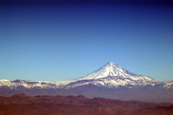 Mount Damavand, Iran (5670m/18602ft) 60 km NE of Tehran