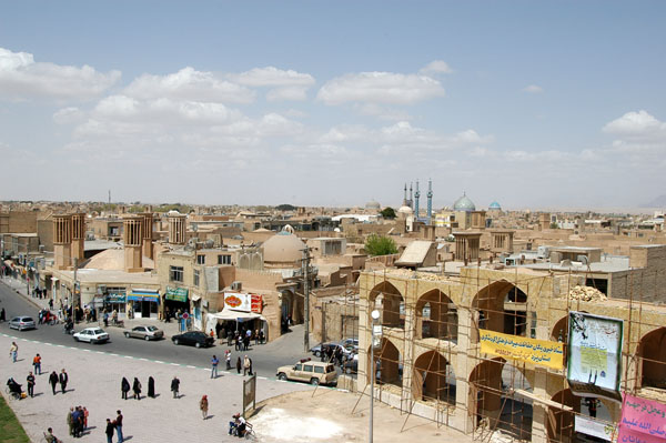 View northwest towards old town Yazd